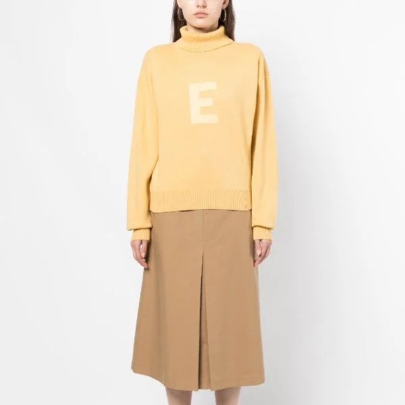 FEAR OF GOD ESSENTIALS embroidered-logo turtleneck jumper sweater - Picture 1 of 10